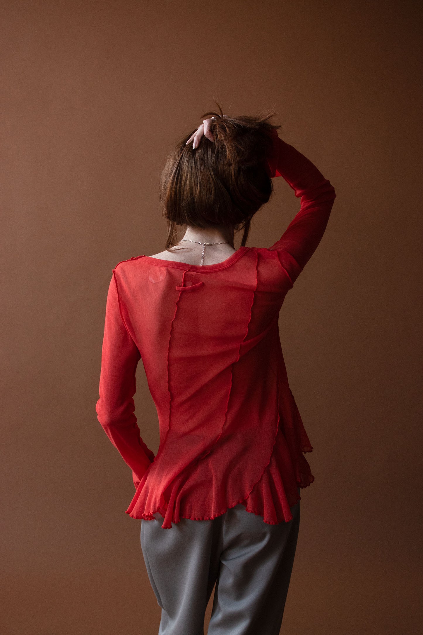 Red Mesh Top | Jean Paul Gaultier