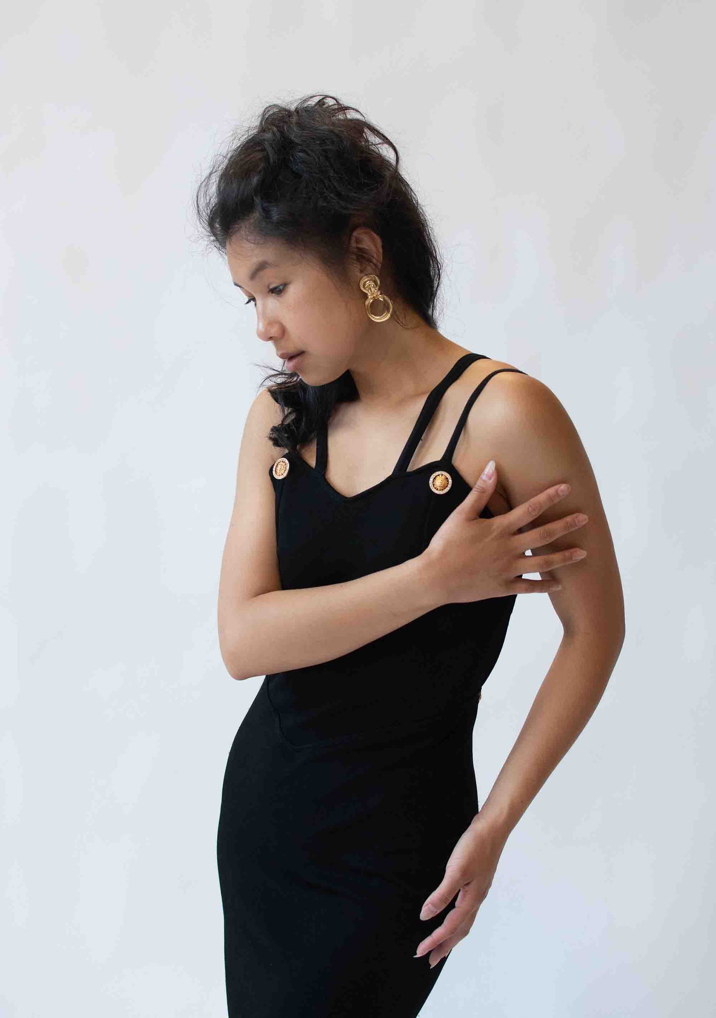1990s Black Mini Dress | Andrea Isabella