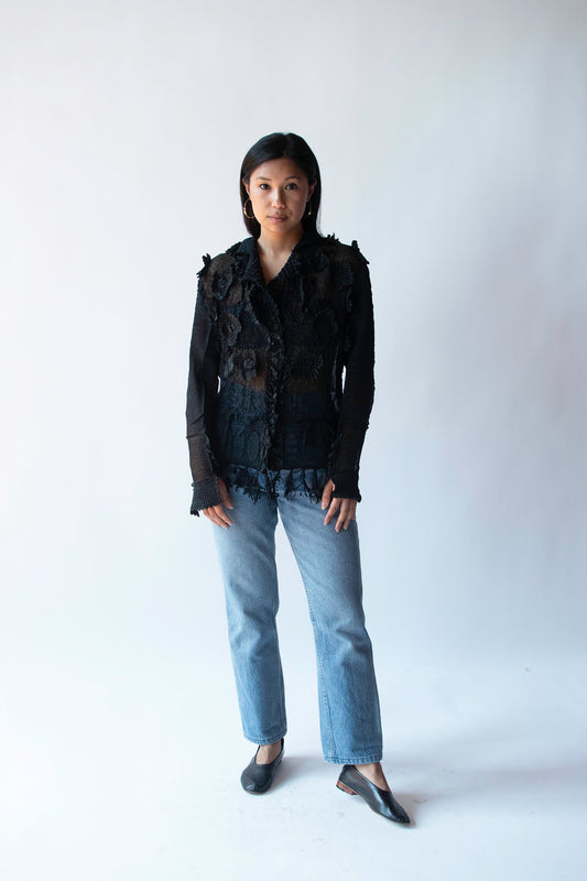 Pleated Black Shirt | Yoshiki Hishinuma