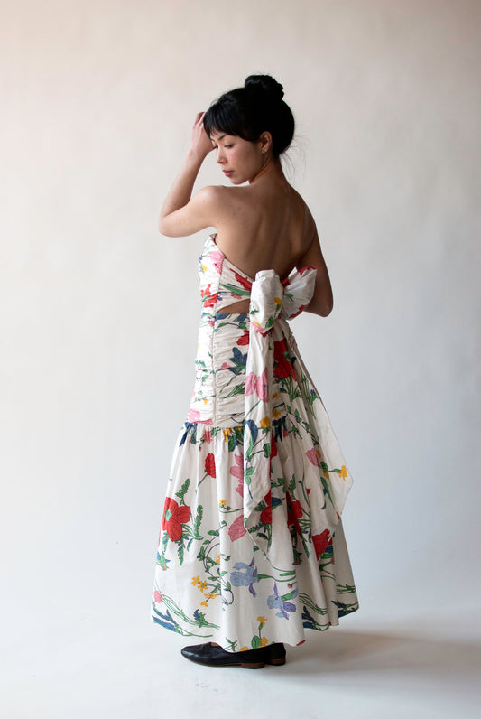 1980s Floral Print Dress | Jan + Christina Barboglio