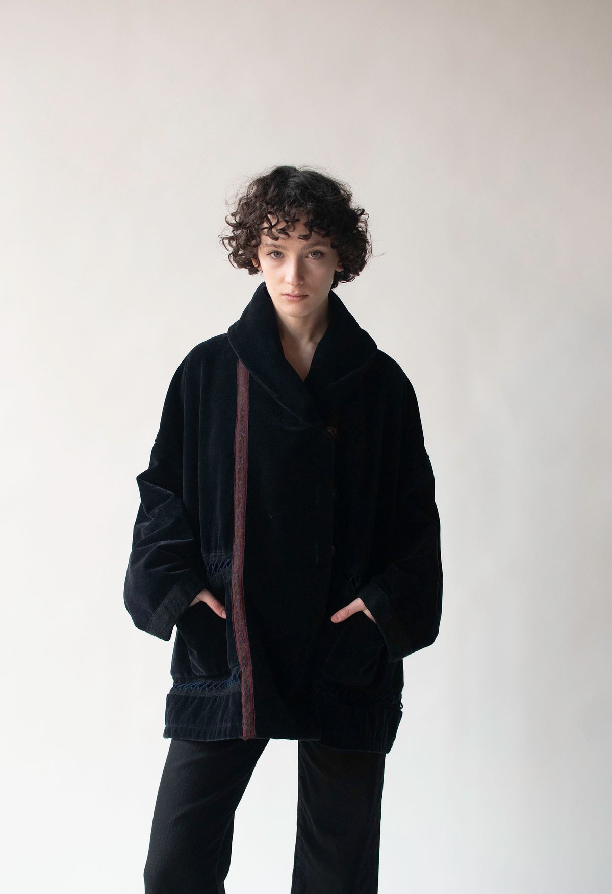 Velvet Shawl Collar Coat | G Gigli