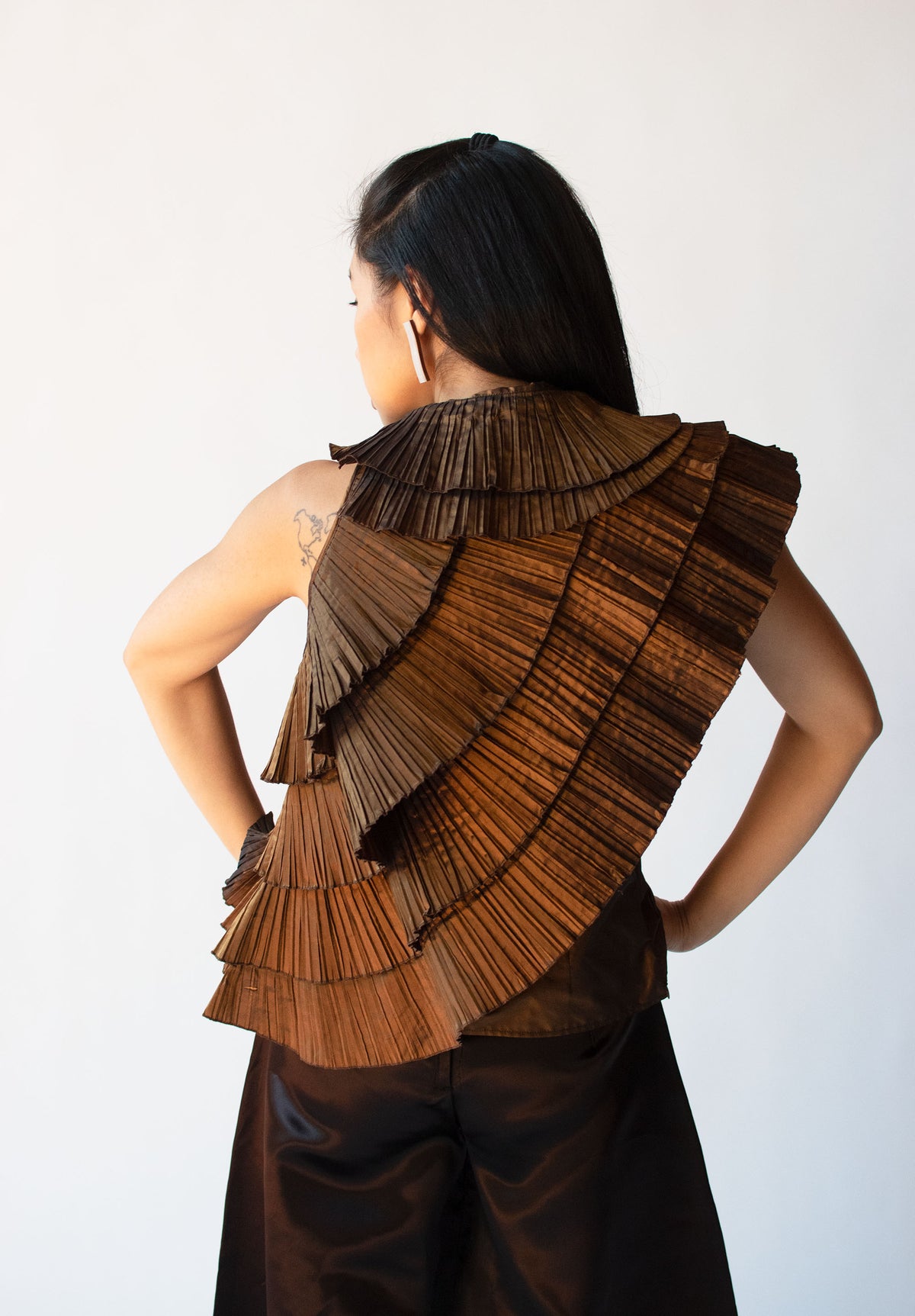 Pleated Silk Top | Krizia