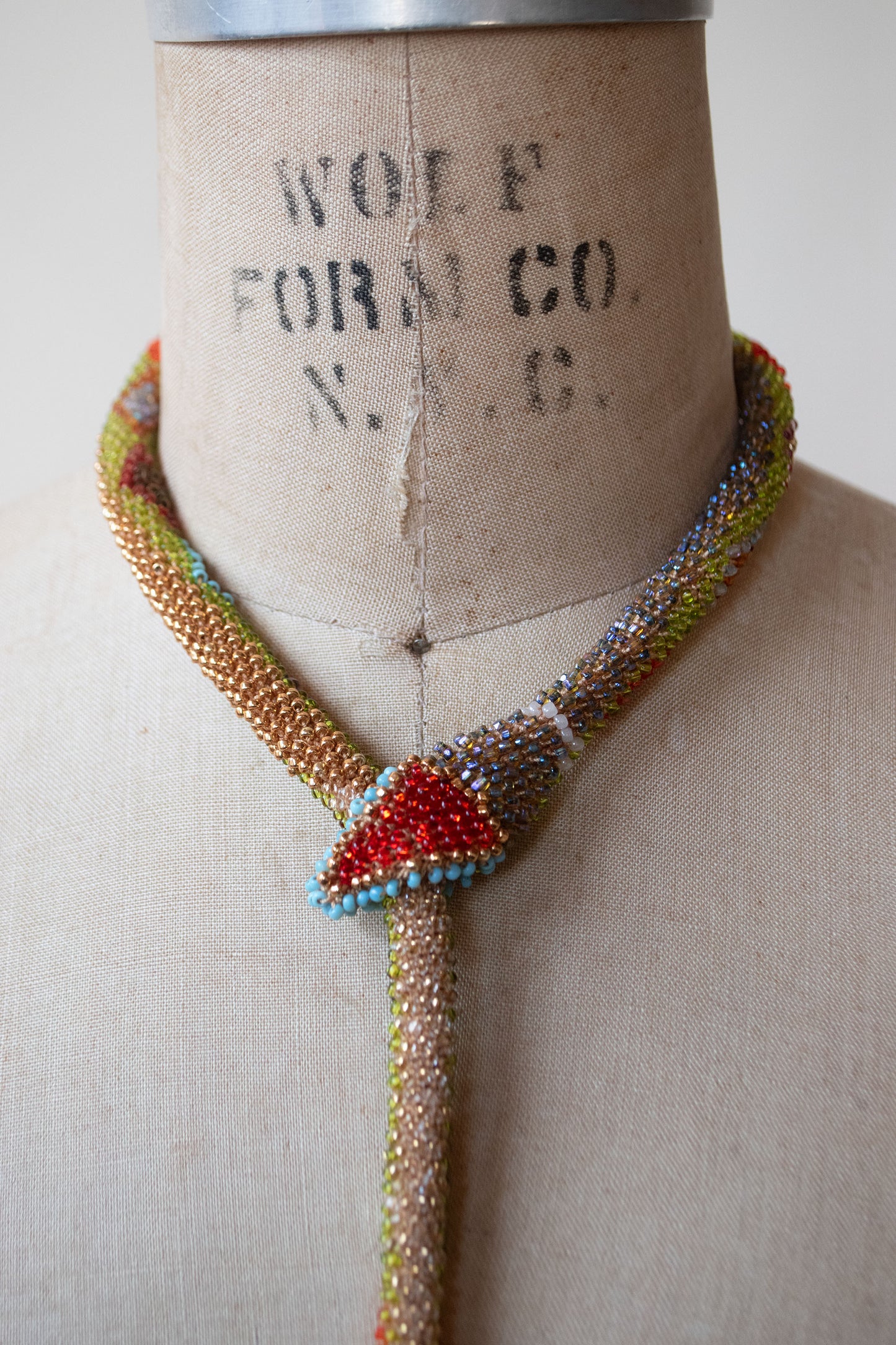 Bead Crochet Snake | Chartreuse