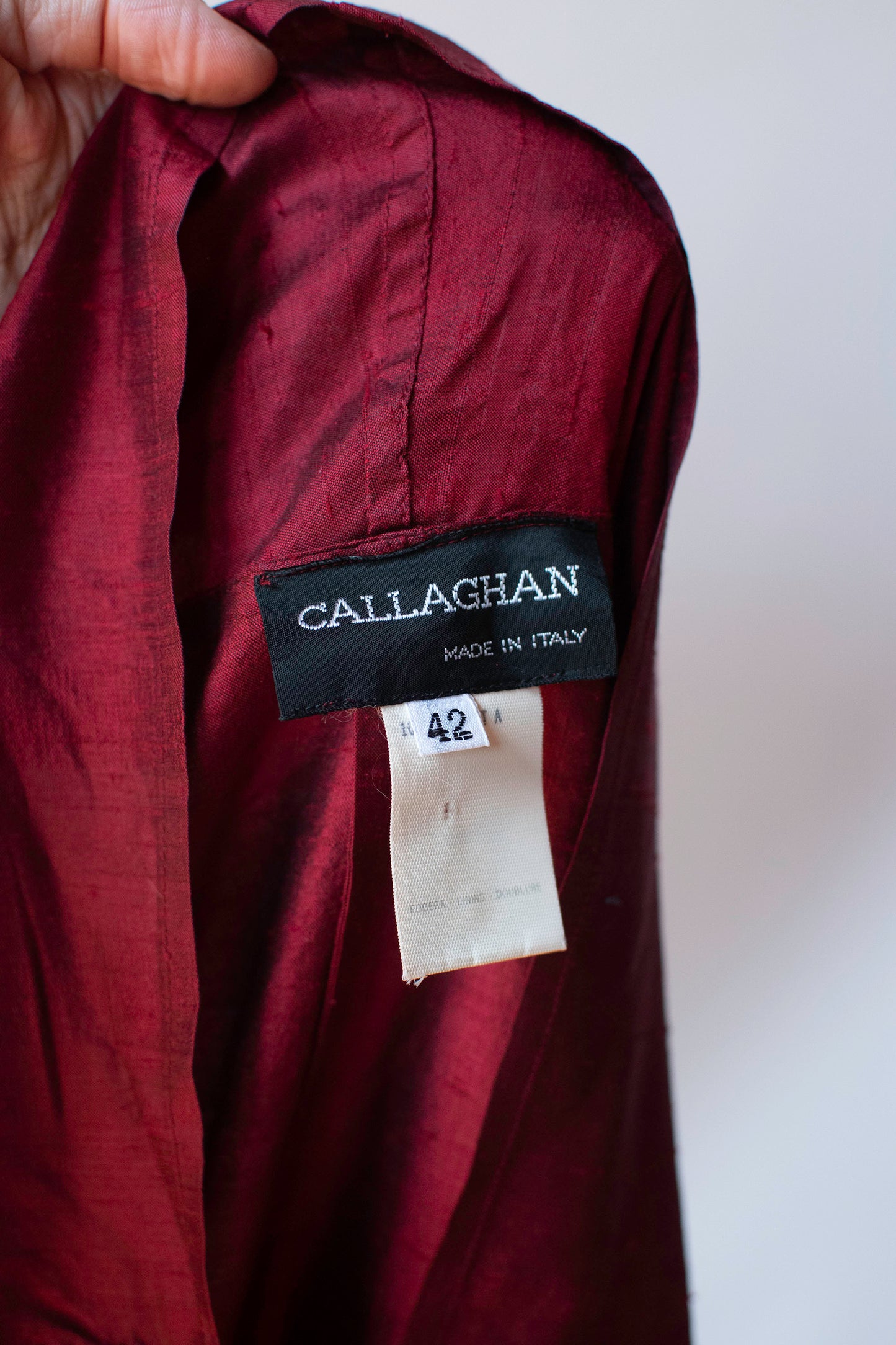 Burgundy Silk Dress | Romeo Gigli for Callaghan