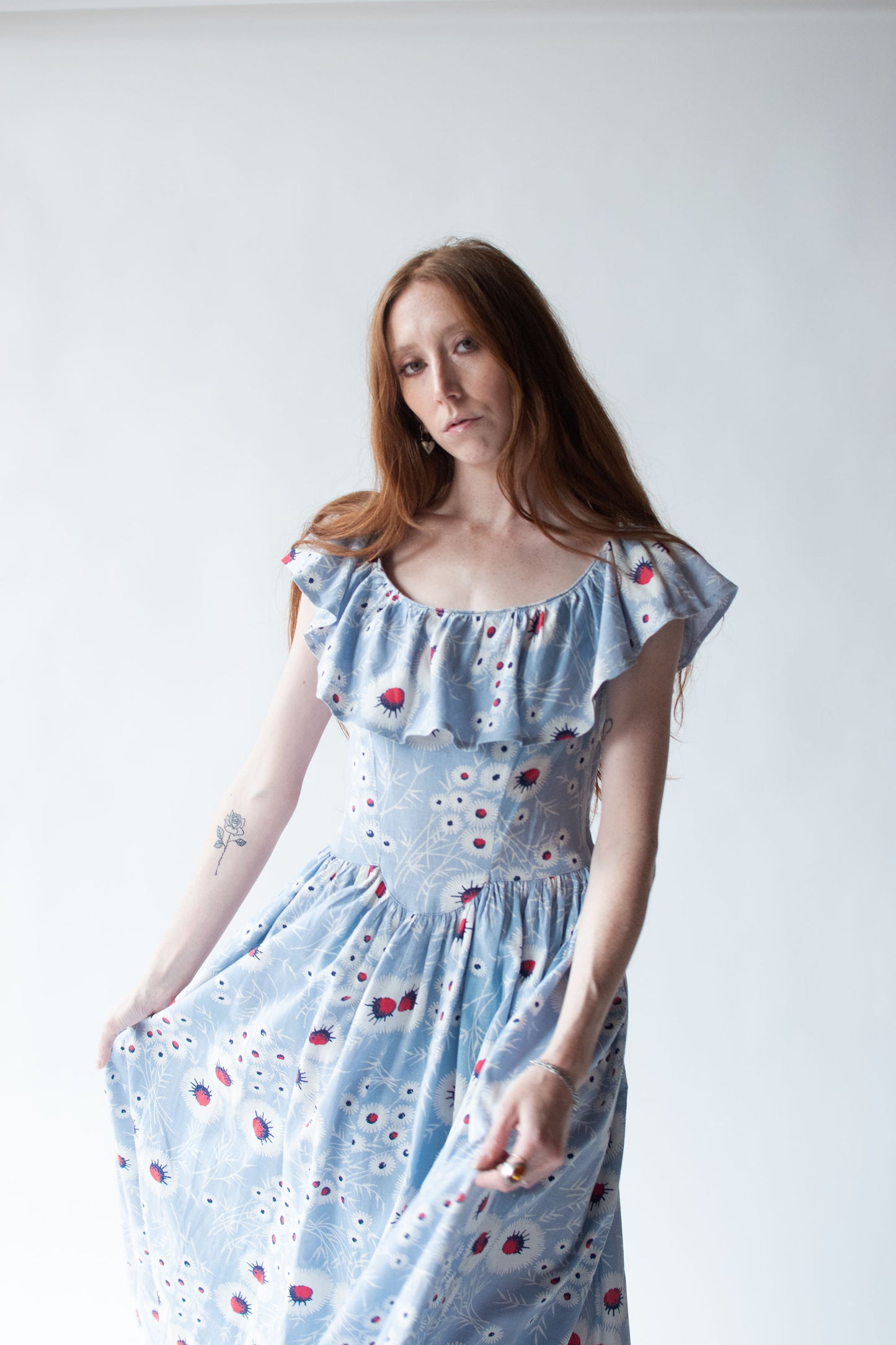 1940s Dandelion Print Sundress