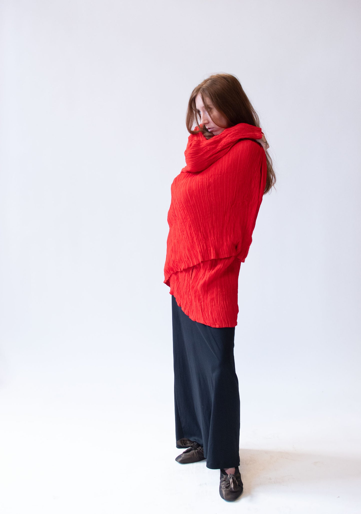 Vermillion Plisse Jacket | Issey Miyake