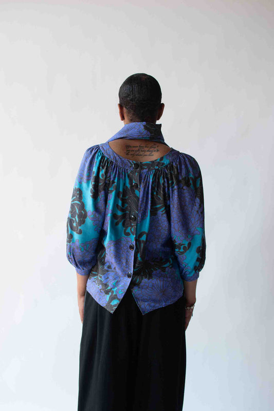 1980s Silk Blouse | Yves Saint Laurent Rive Gauche