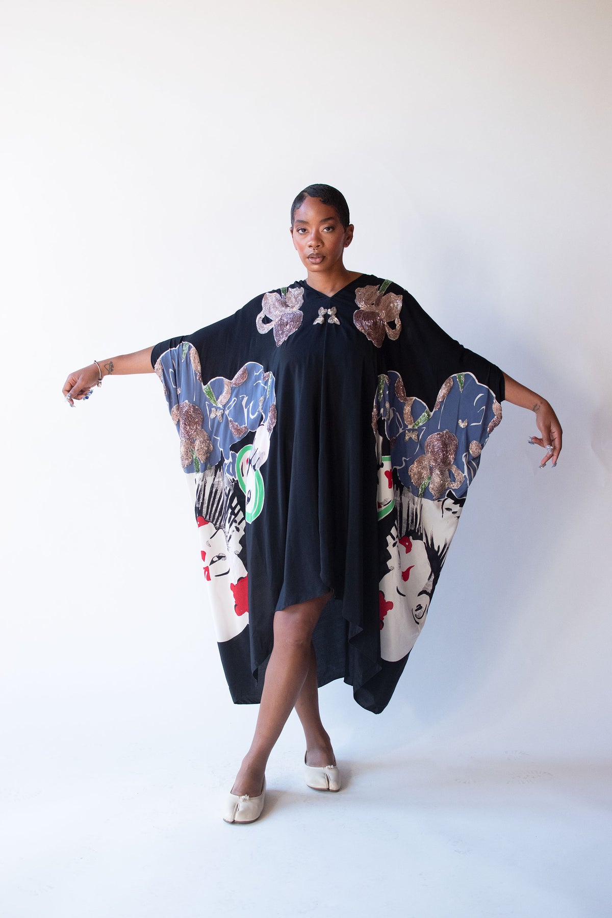 1980s Beaded Silk Caftan | Michaele Vollbracht