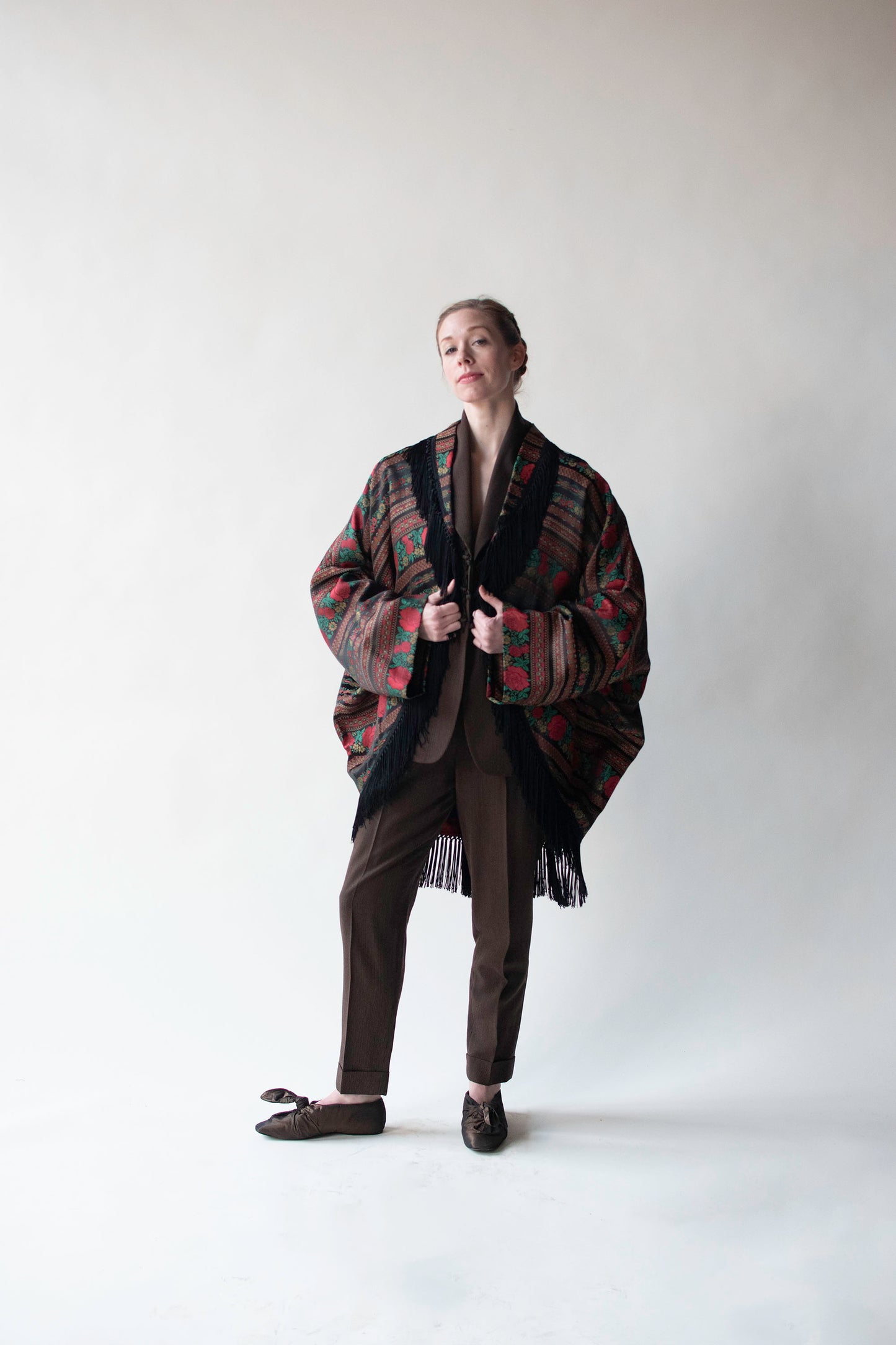 Fringed Rose Cocoon Coat | Romeo Gigli for Callaghan AW 1990