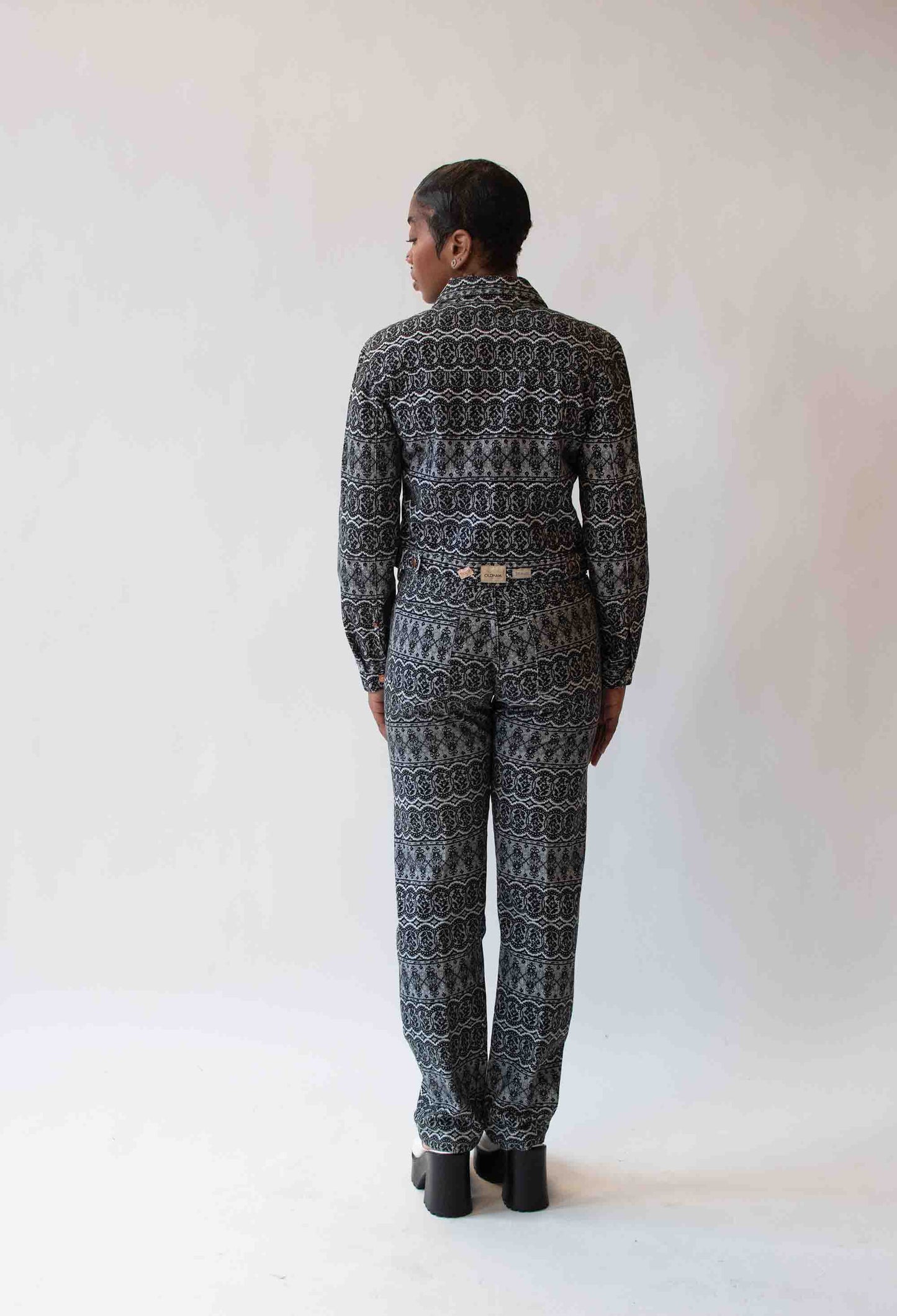 1990s Lace Print Denim Set | Todd Oldham