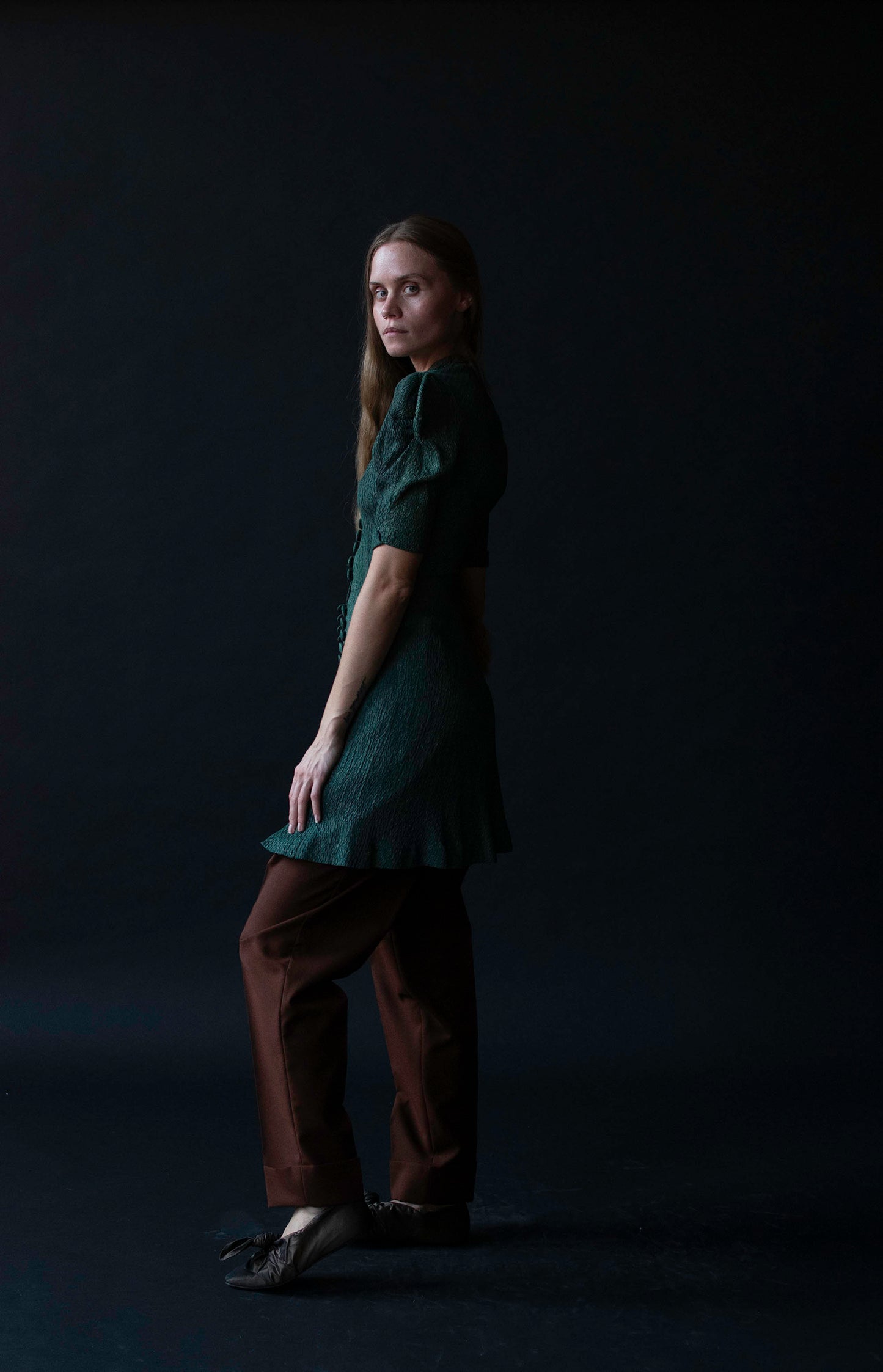 1930s Green Lamé Blouse | FOGA