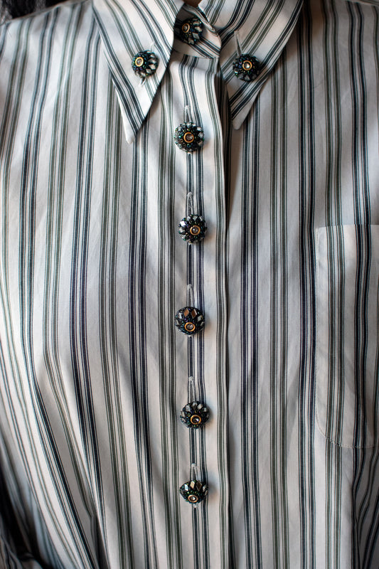 Striped Cotton Shirt | Romeo Gigli FW 1994