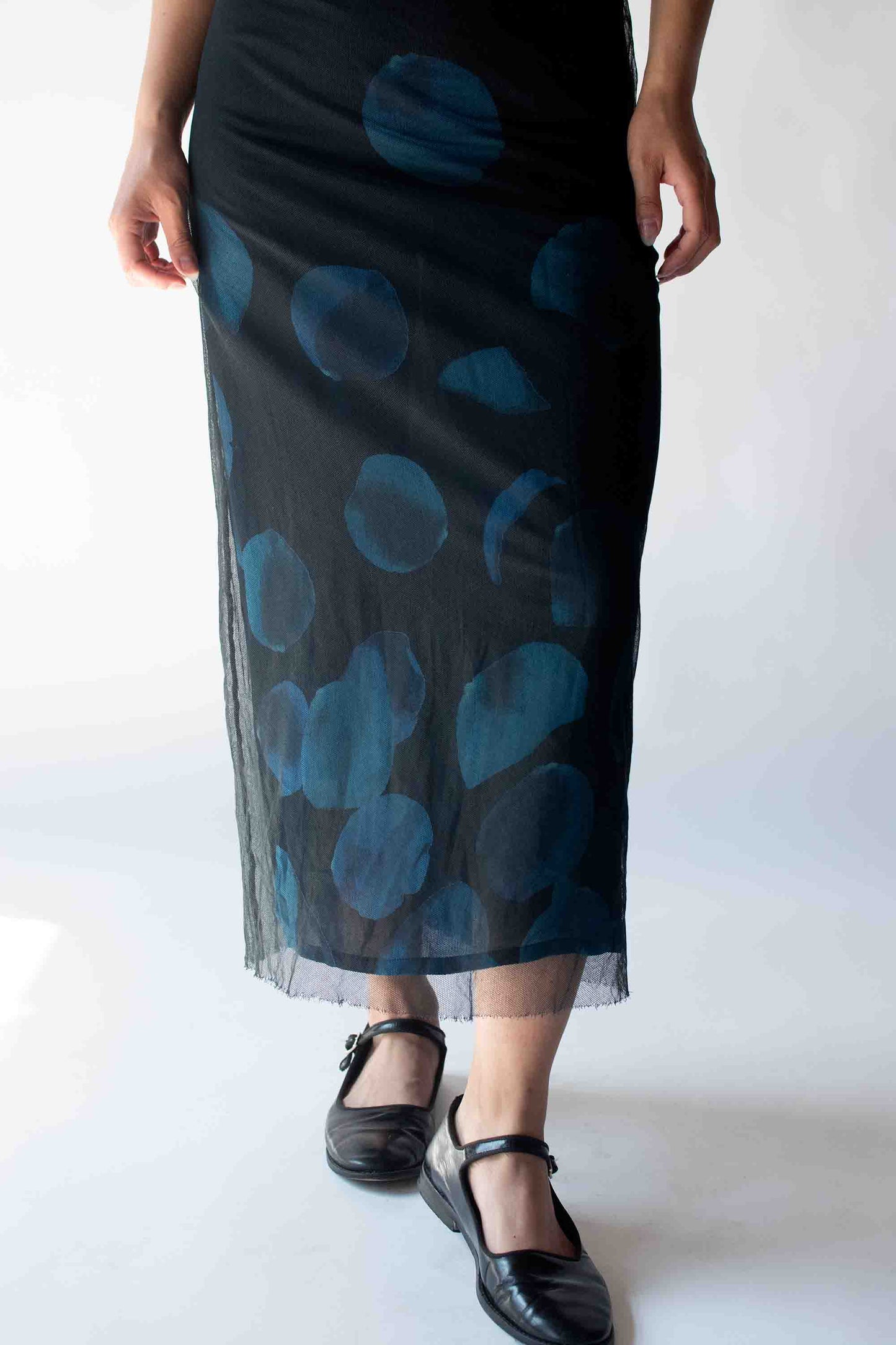 1990s Blue Rose Print Dress | Moschino Cheap & Chic