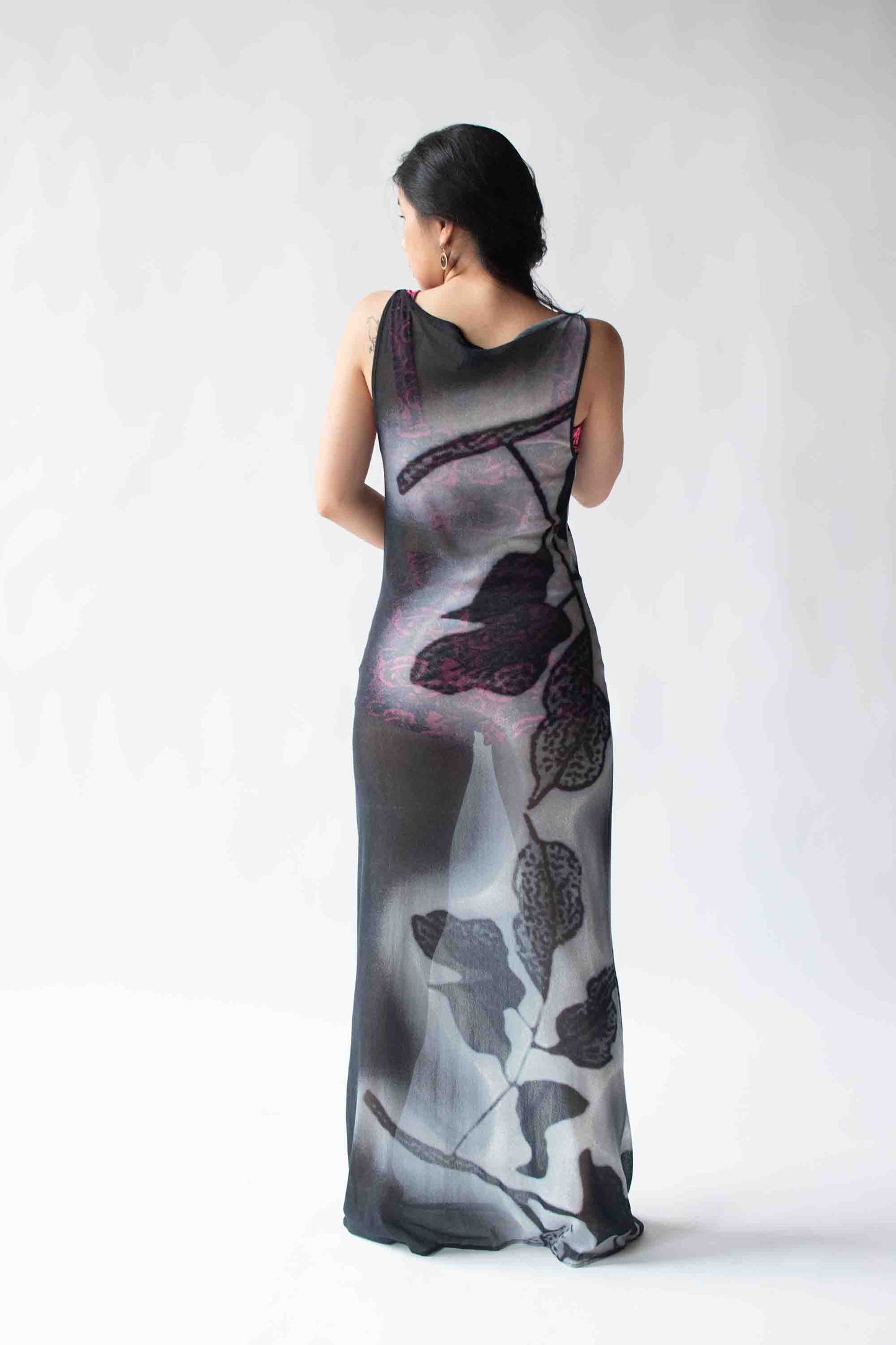 1990s Printed Mesh Dress | Vivienne Tam