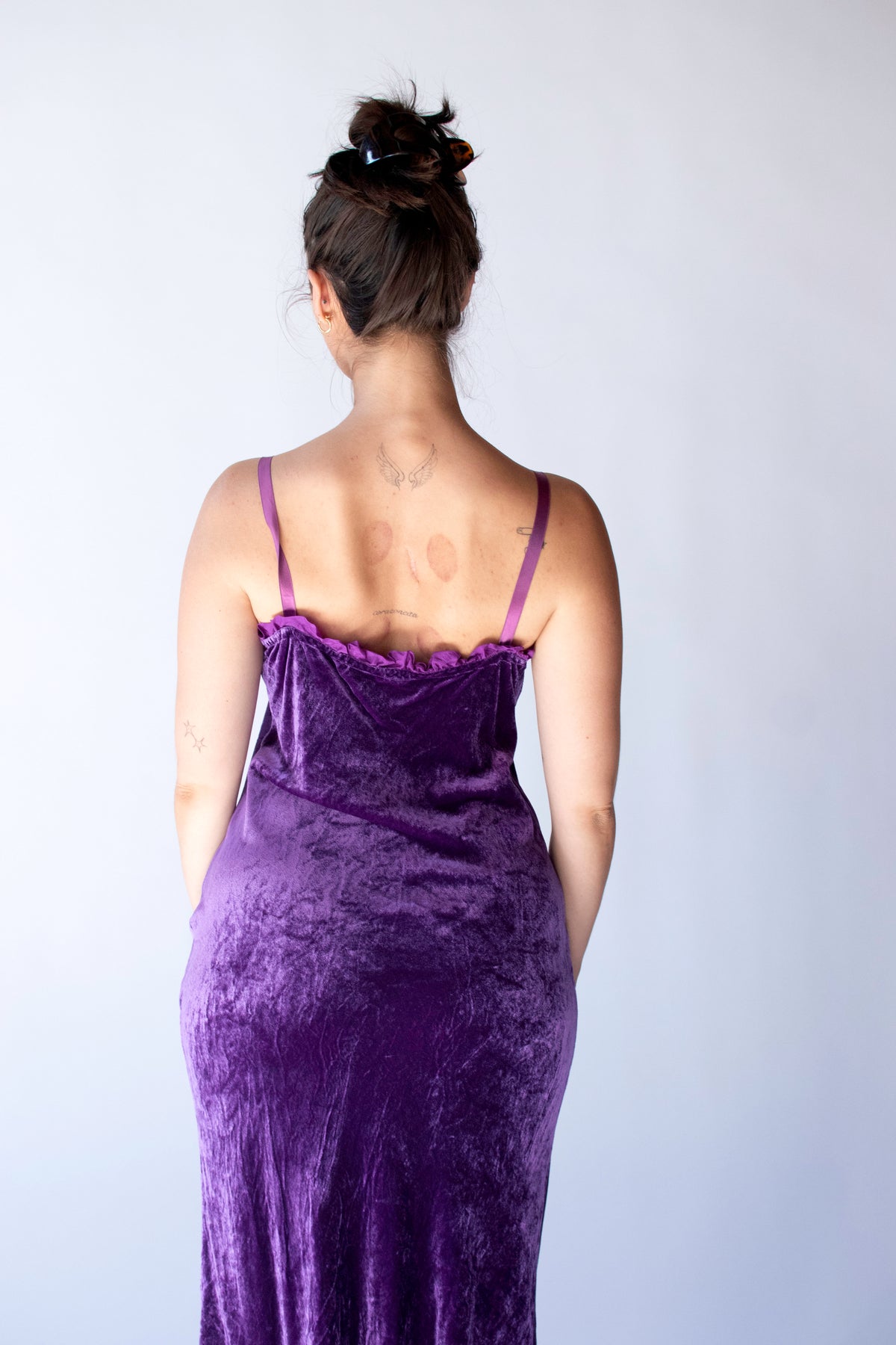 Purple Velvet Slip Dress | Dosa