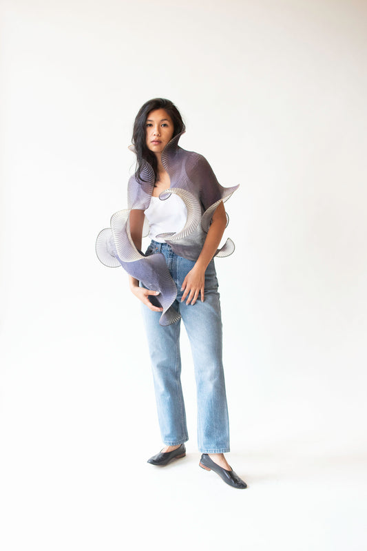 Iridescent Pleated Scarf | Jo Buckler