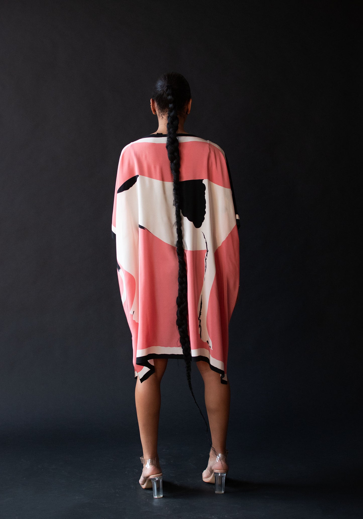 1980s Greyhound print silk caftan | Michael Vollbracht