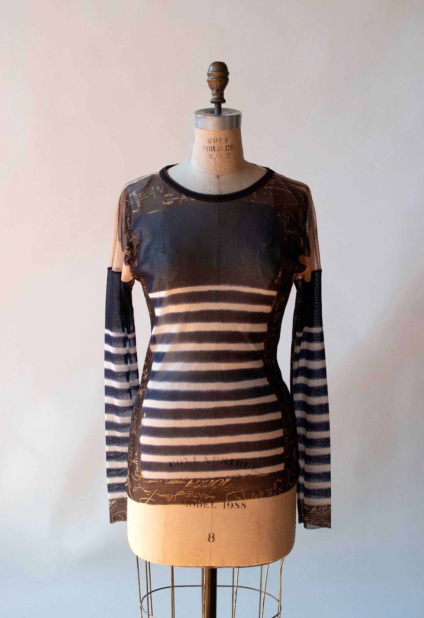 Striped Mesh Shirt | Jean Paul Gaultier SS 2001