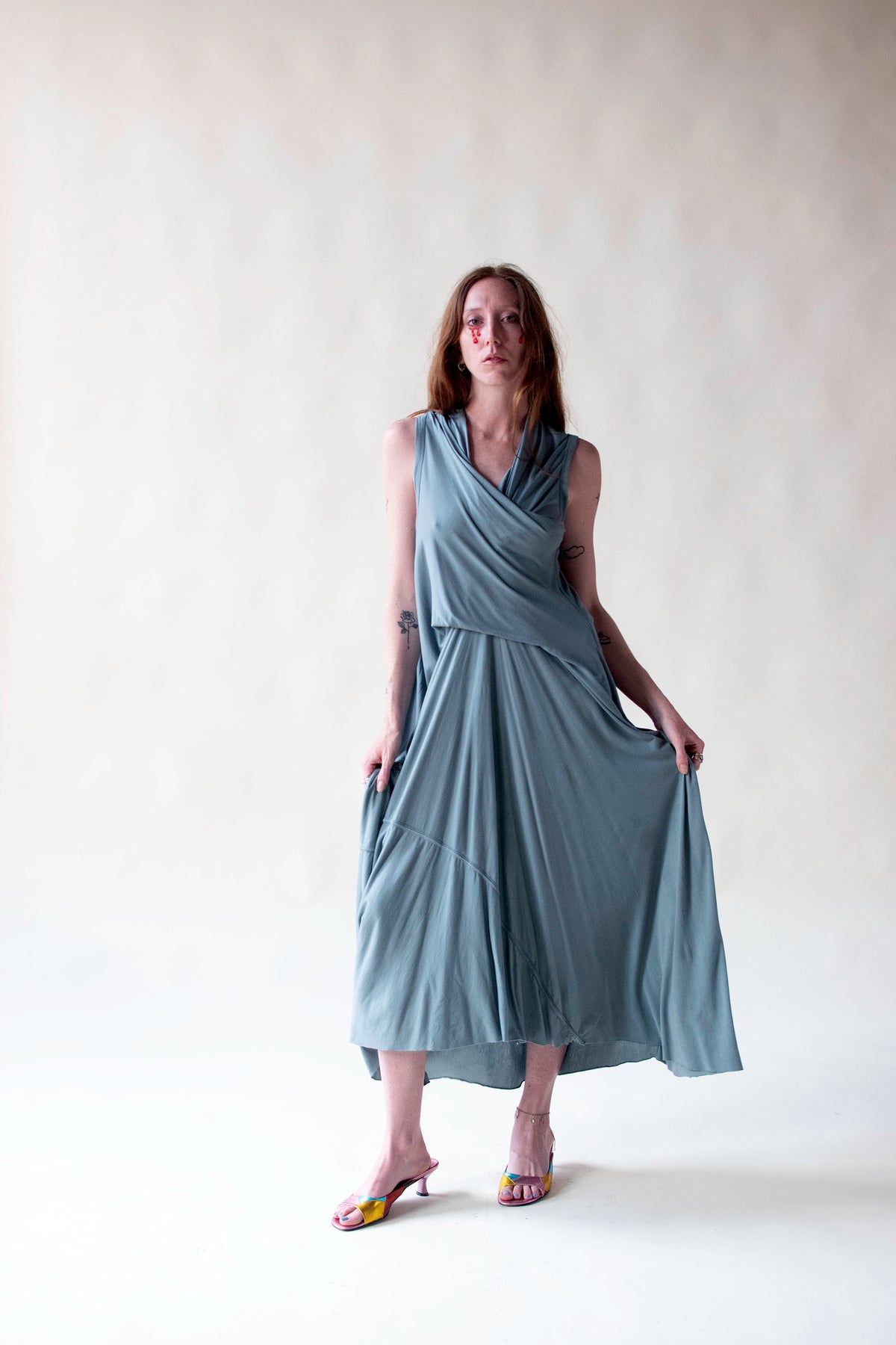 Steel Blue Jersey Dress | Rick Owens Lillies