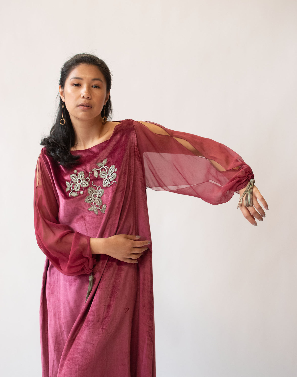 1920s Panne Velvet Dress