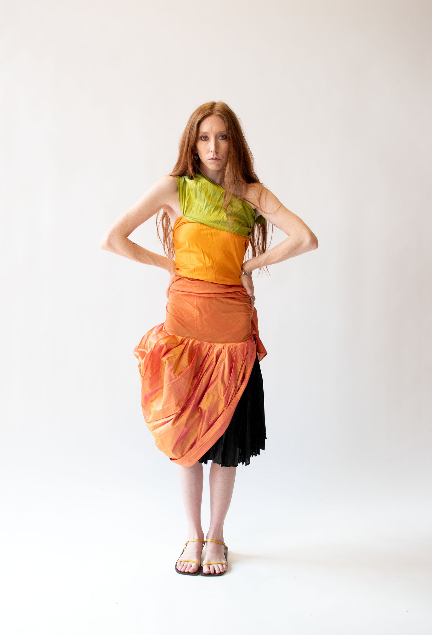 1990s Convertible Silk dress