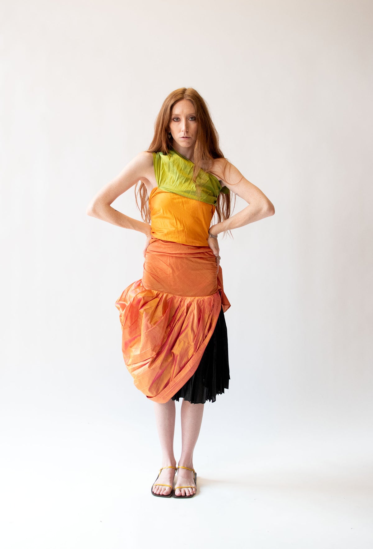 1990s Convertible Silk dress