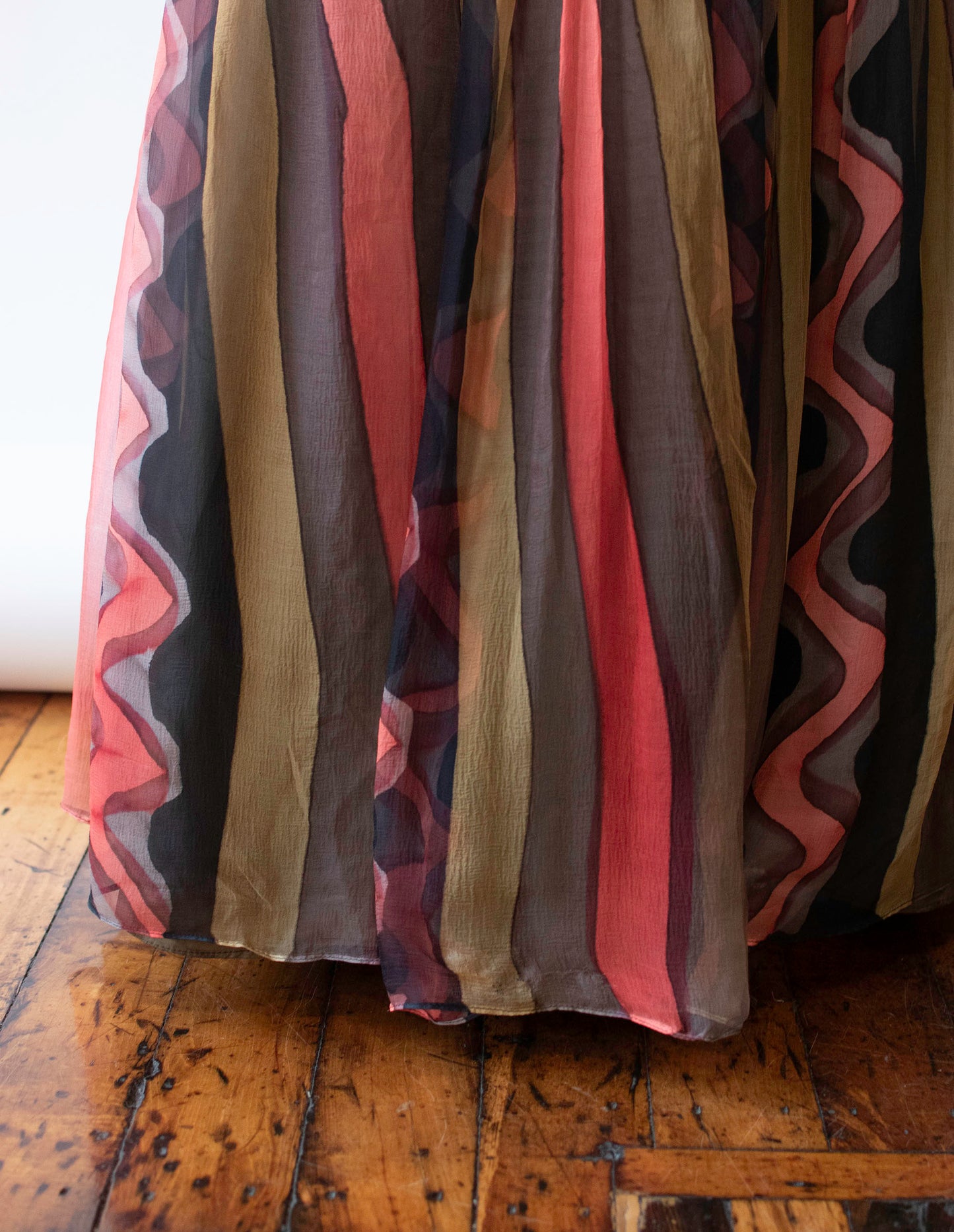 1970s Hand Painted Chiffon Gown | Doree Leventhal