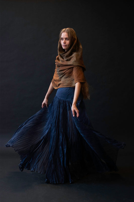 Navy Organza Skirt | Gianfranco Ferre