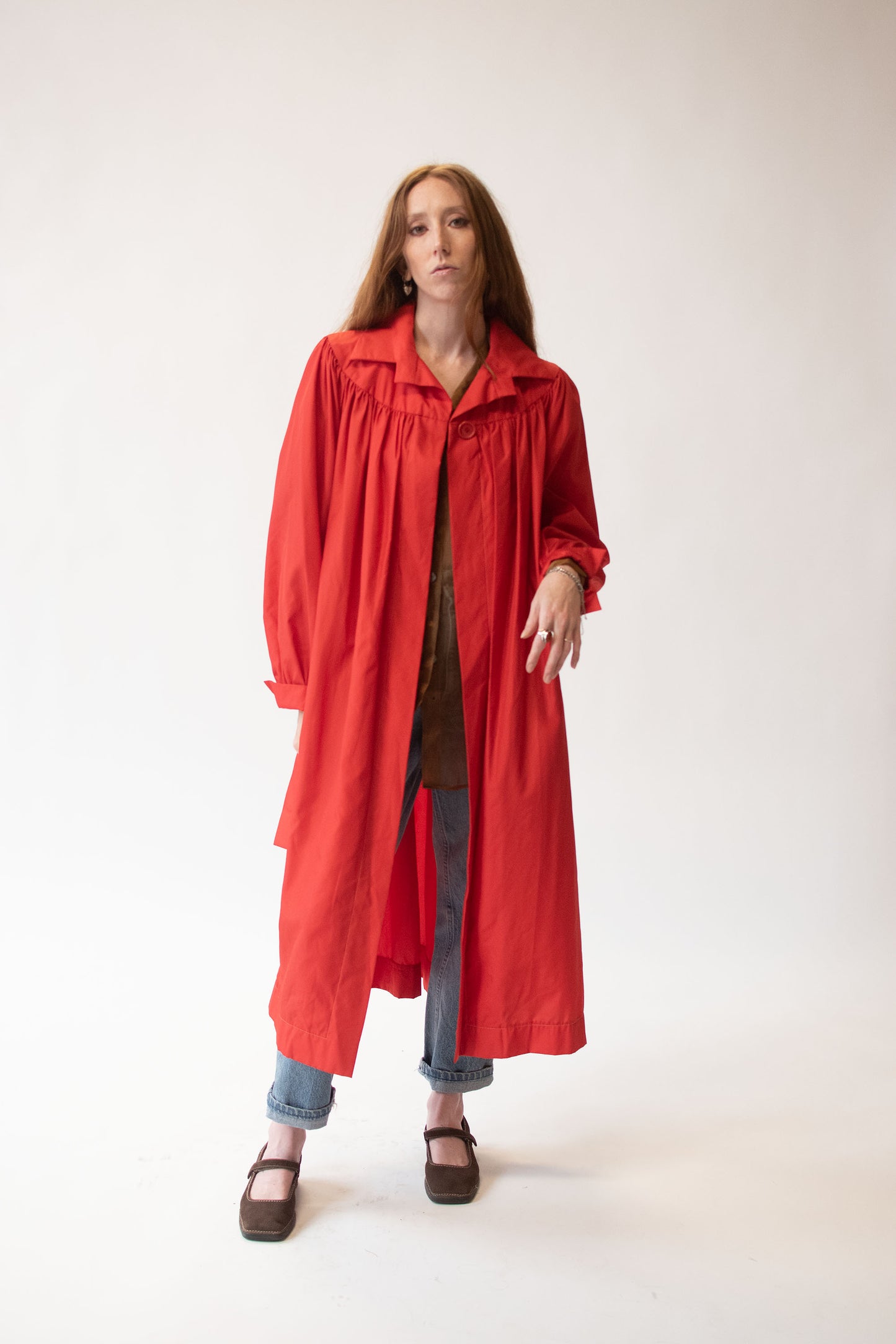 Red Trench Coat | Pauline Trigere