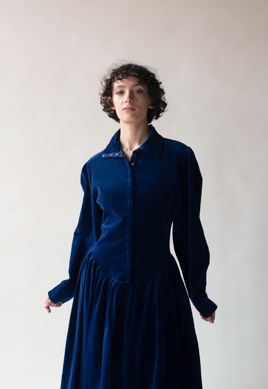 Blue Velvet Dress | Norma Kalmali
