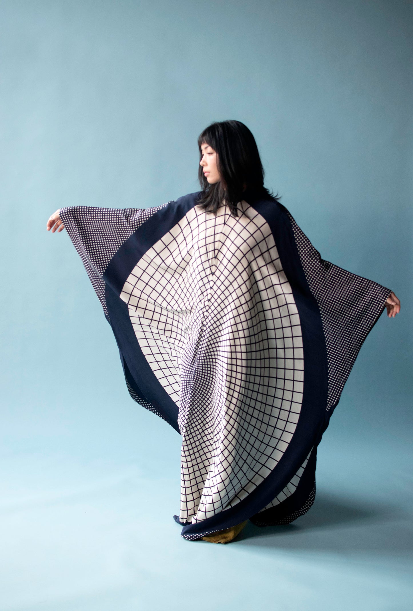 1970s Op Art Caftan