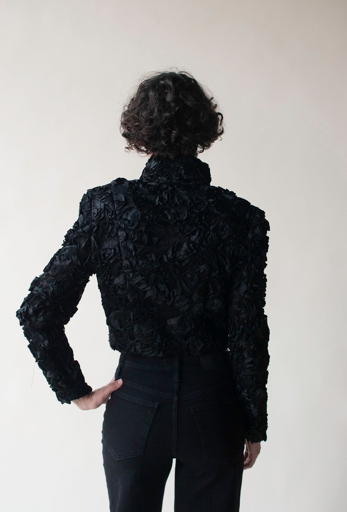 Ribbon Embroidered Lace Jacket | Geoffrey Beene SS 1988