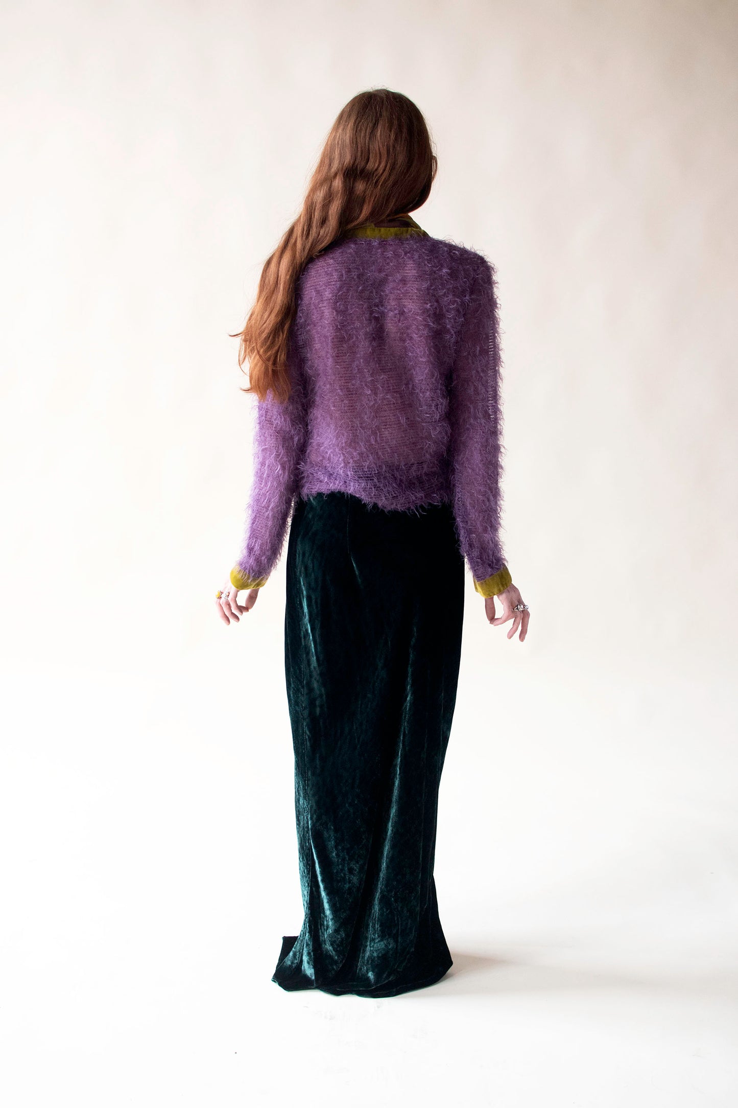 Fuzzy Lavender Cardigan | Voyage Passion