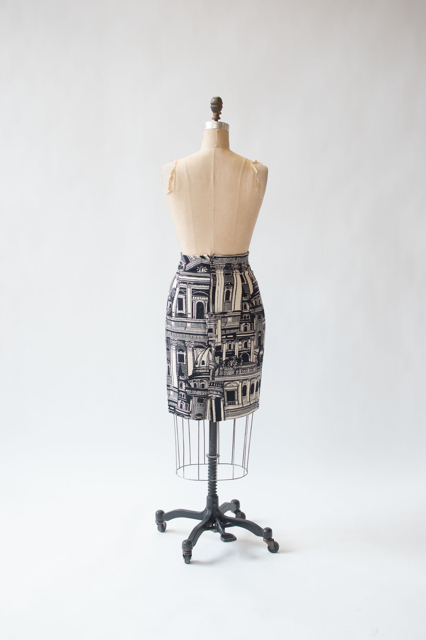 1980s Architectural Print Skirt | Genny