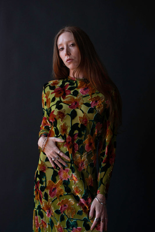 1990s Devoré Dress | Laureano Beverly Hills