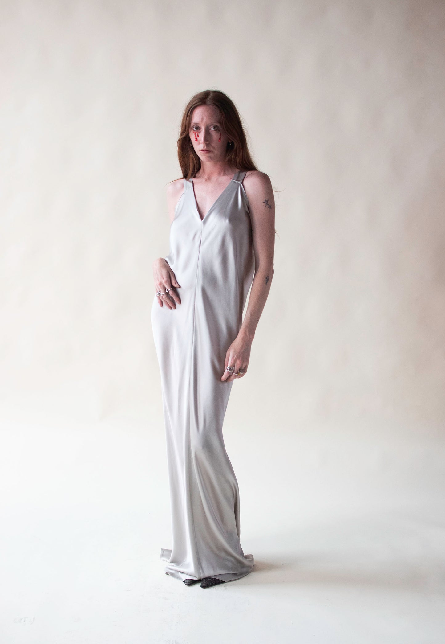 Dove Gray Silk Dress | Alberta Ferretti