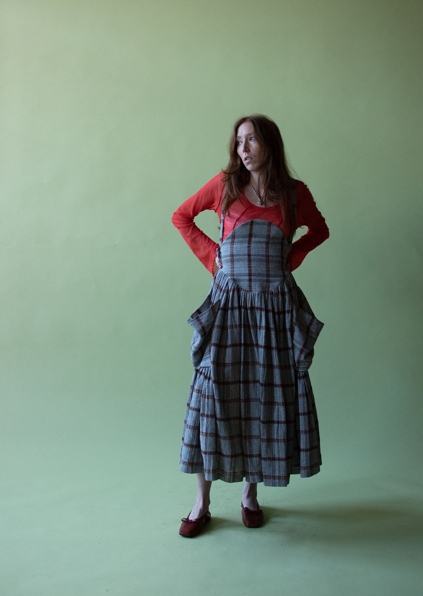 Plaid Suspender Skirt | Norma Kamali