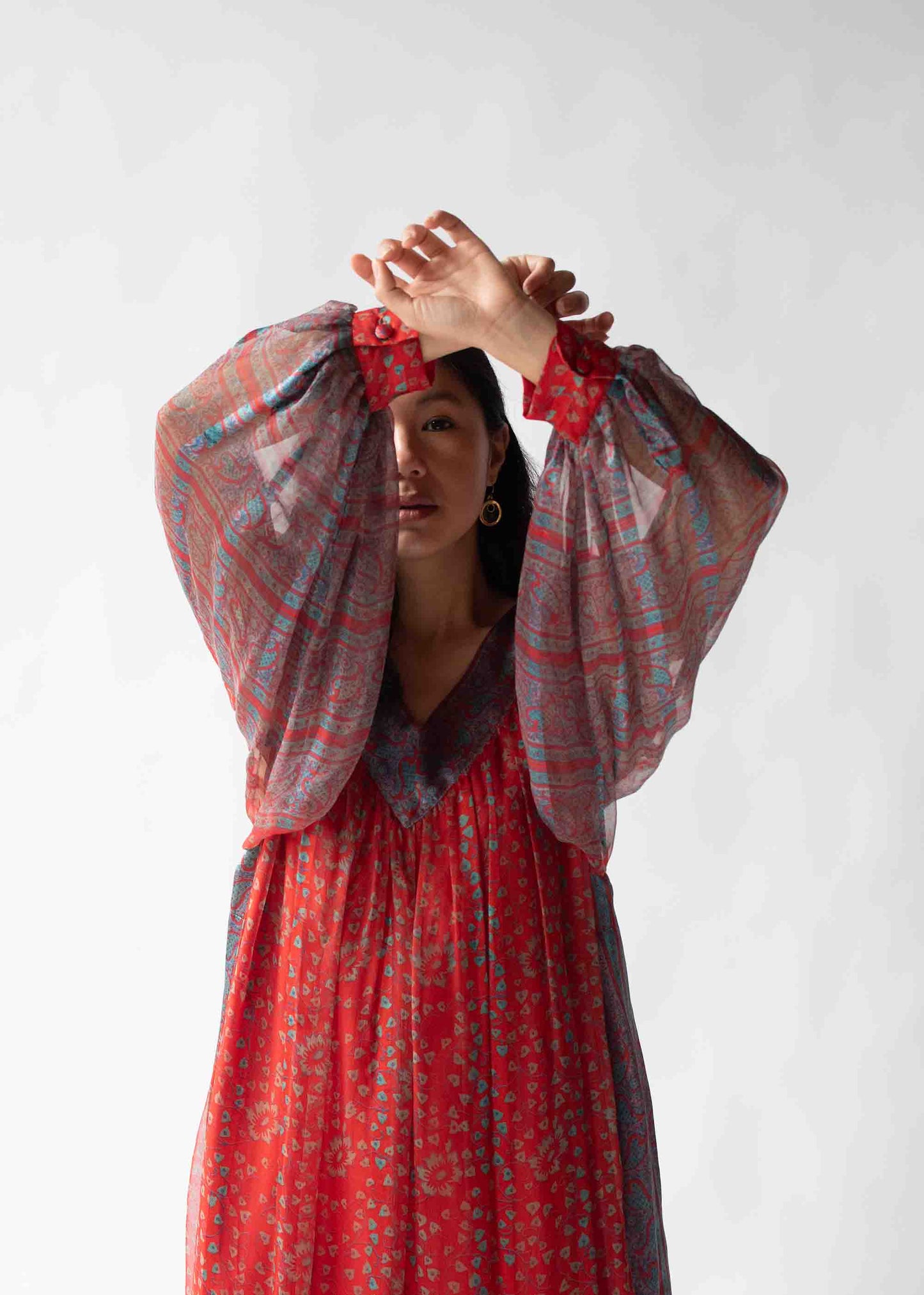 1970s Silk Dress | Raksha of Hindimp London