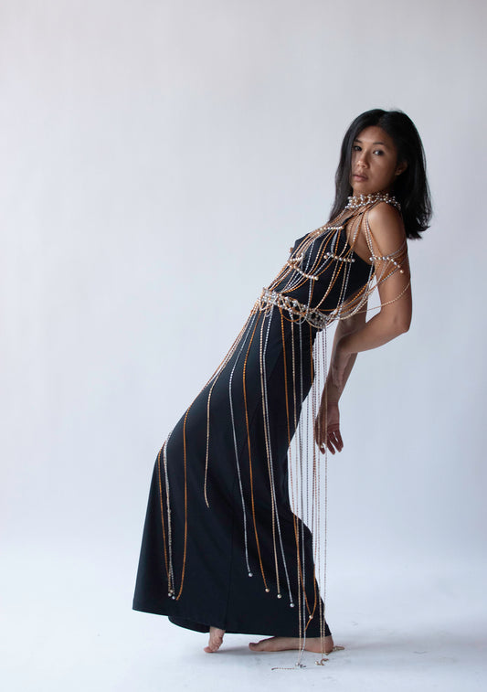 1970s Pearl & Chain Top | Loris Azzaro