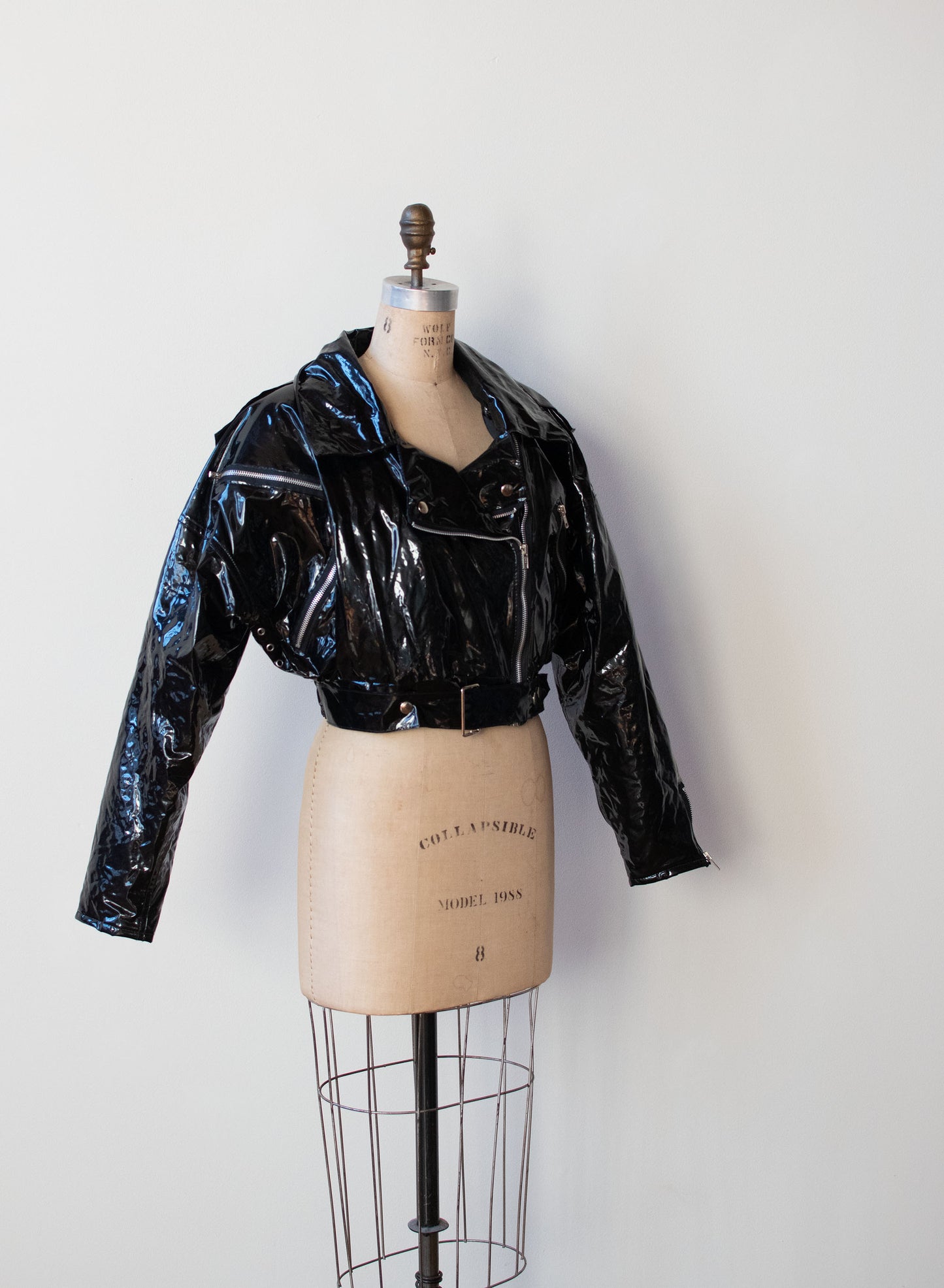 1980s Black Vinyl Motorcycle Jacket | Ken Sporn