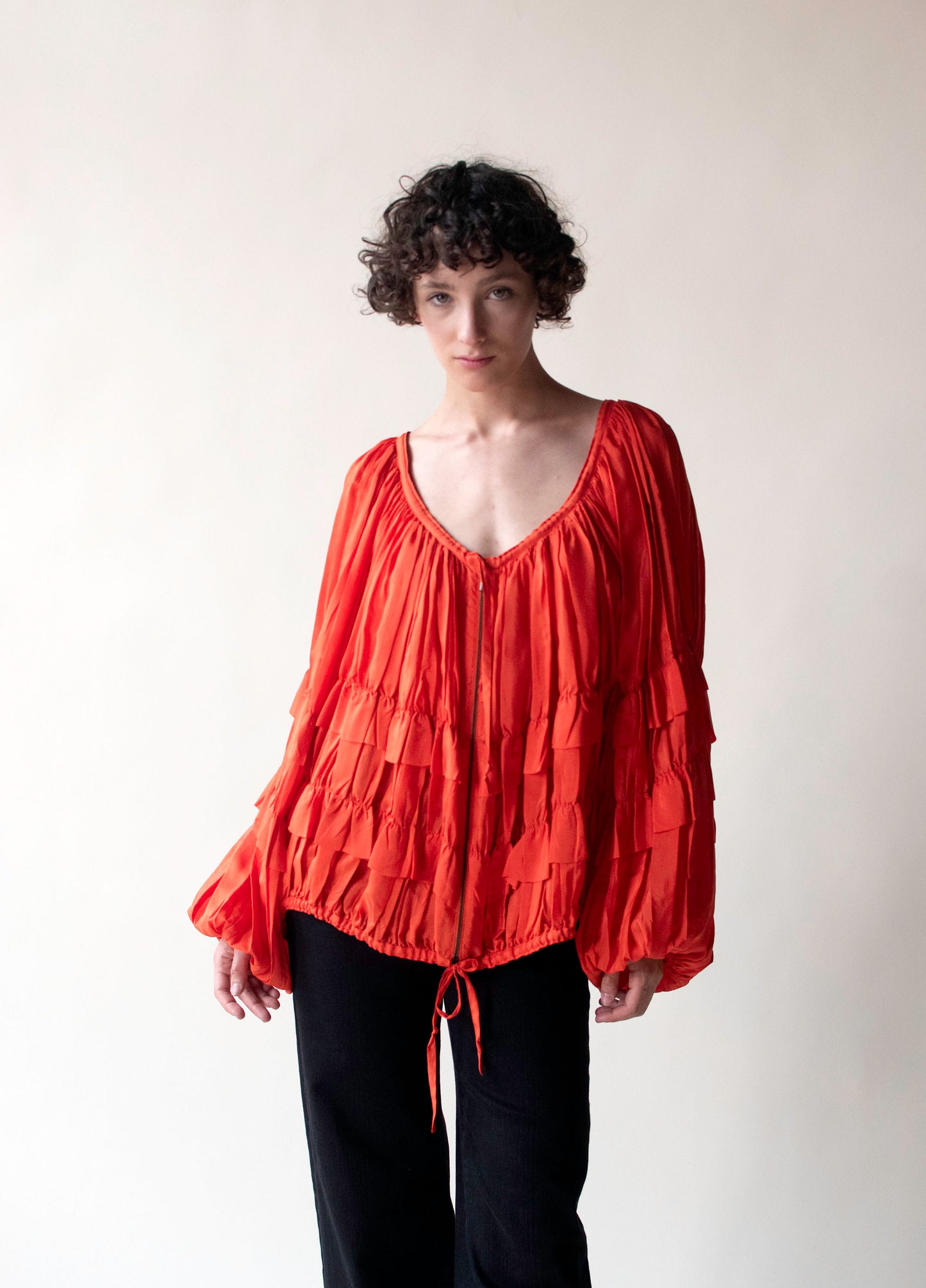 Ruffled Silk Jacket | Jean Paul Gaultier