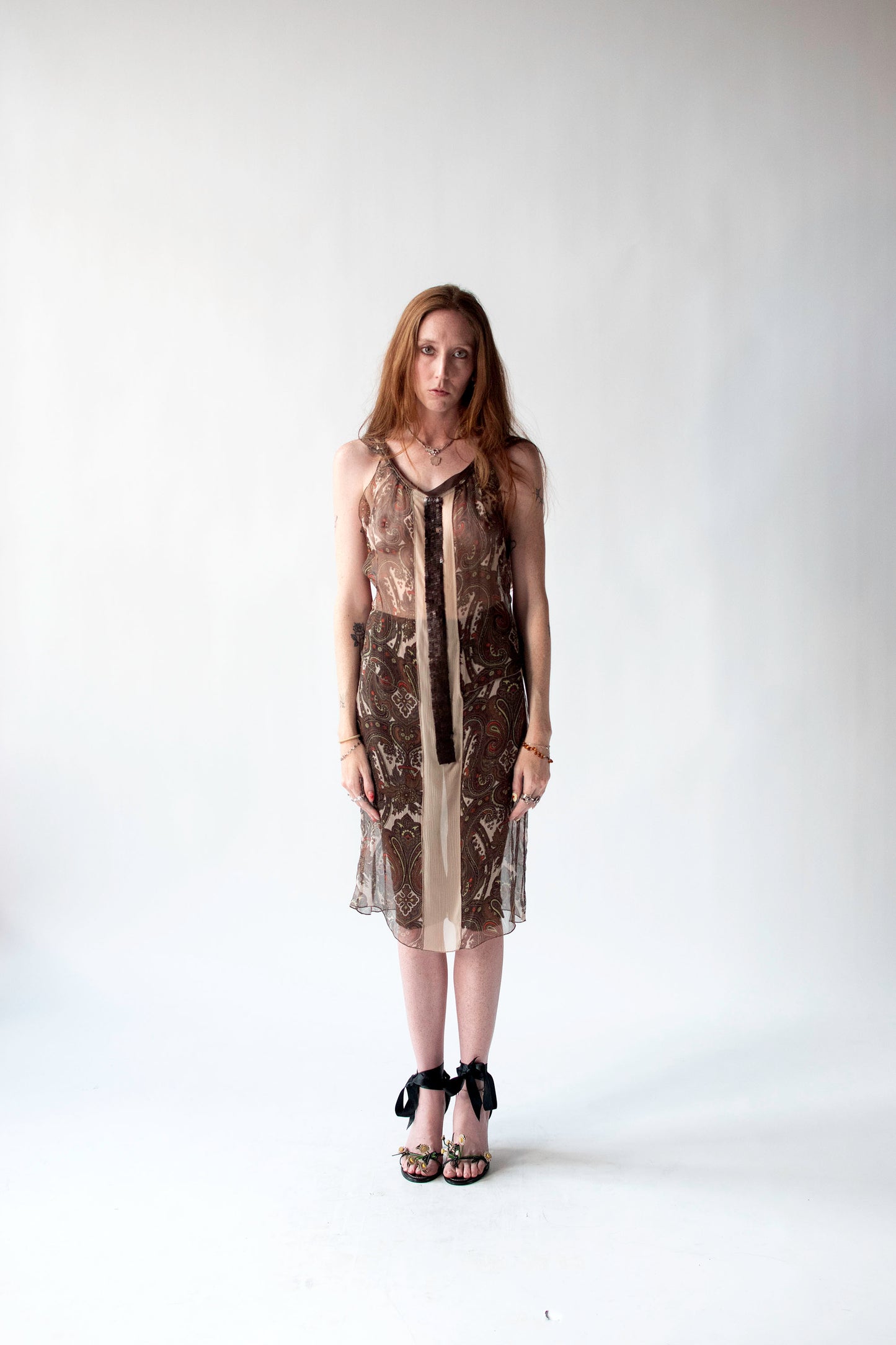 Paisley Chiffon Dress | Rozae Nichols