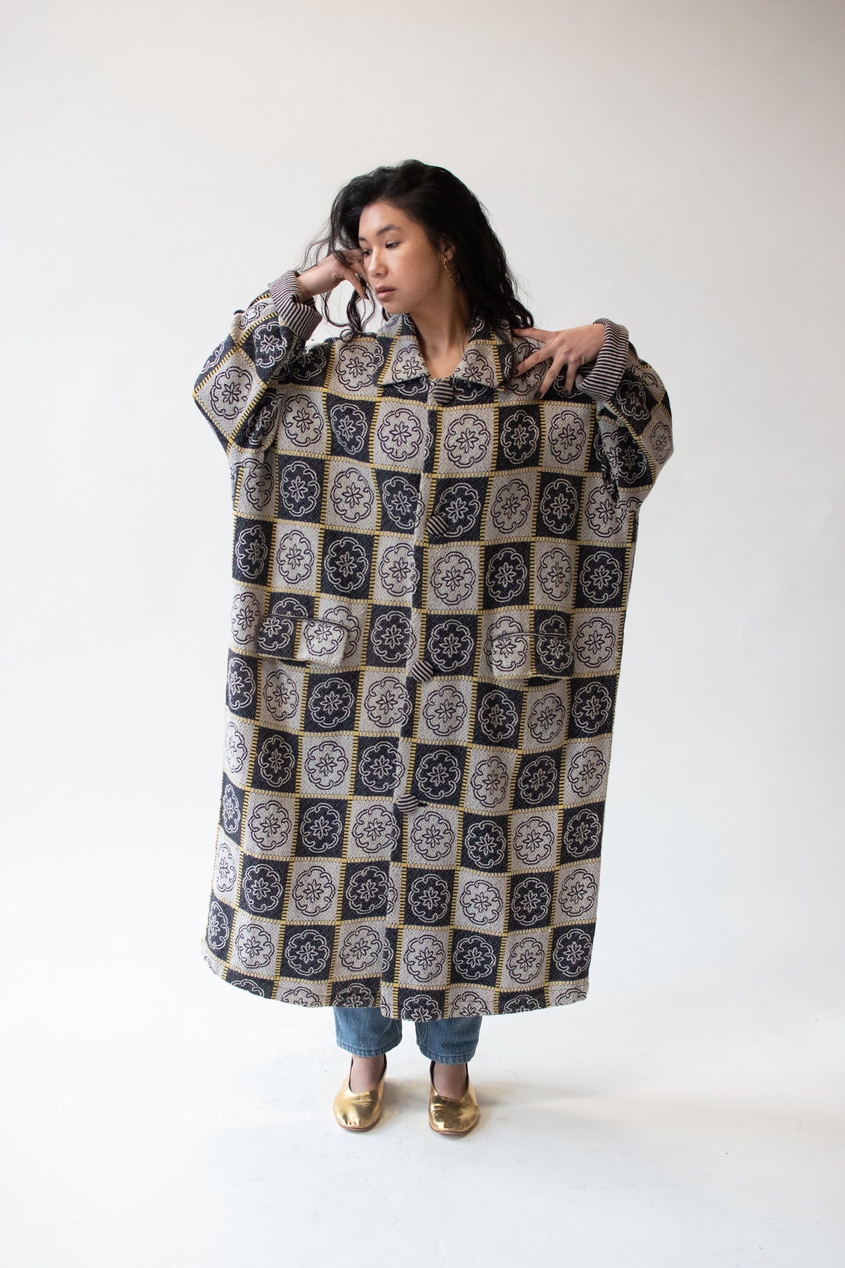 1980s Woven Coat | East Wind Code Vivienne Tam