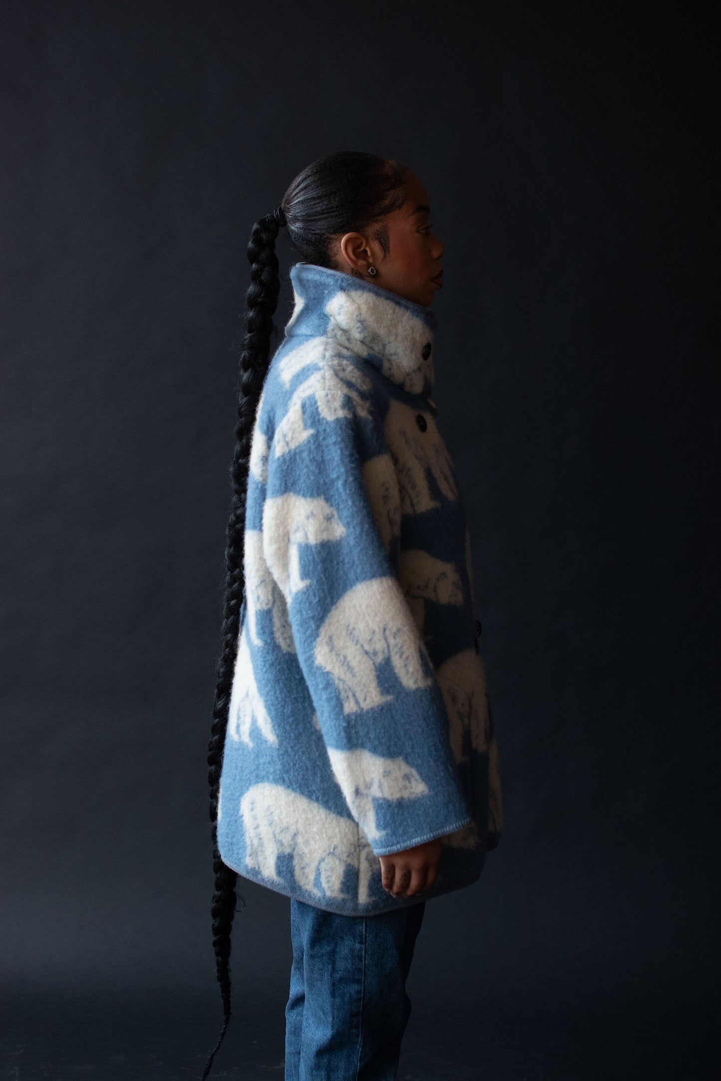 Polar Bear Print Coat | Lillunn