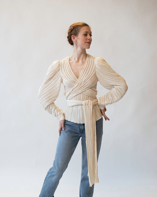1980s Plisse Blouse | Capriccio