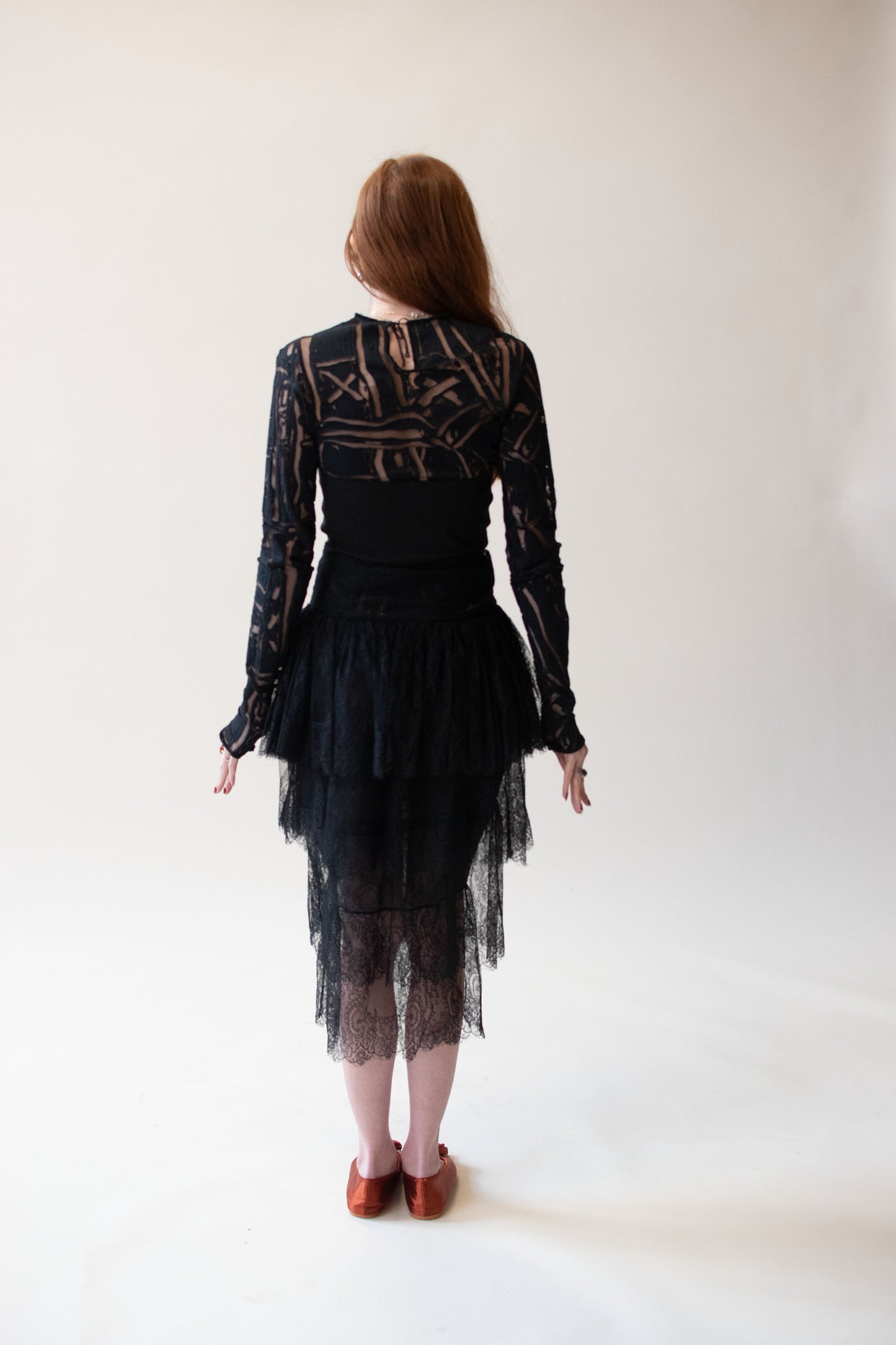 Black Lace Skirt | Romeo Gigli AW 1987