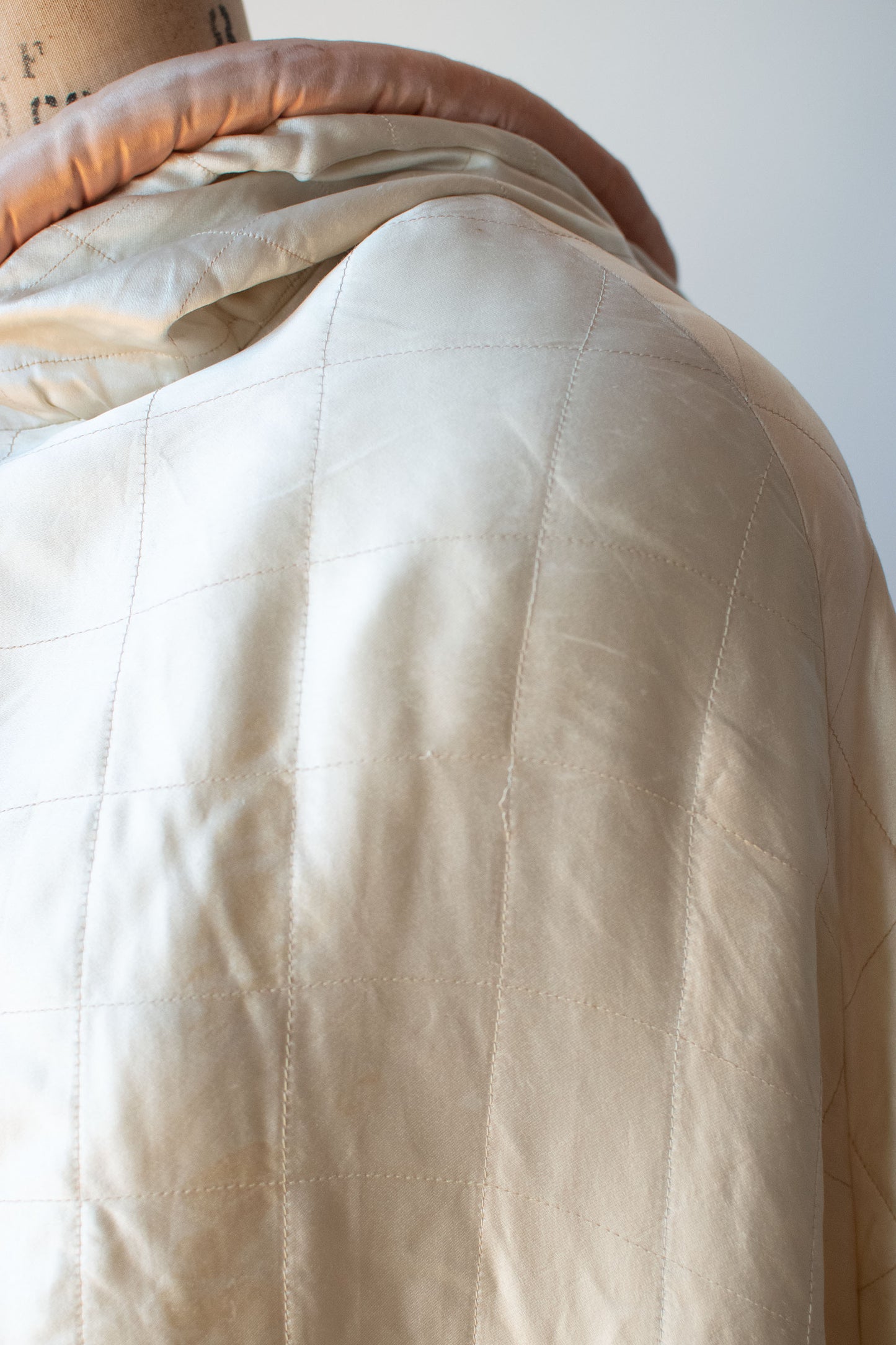 1970s Art-To-Wear Quilted Cape