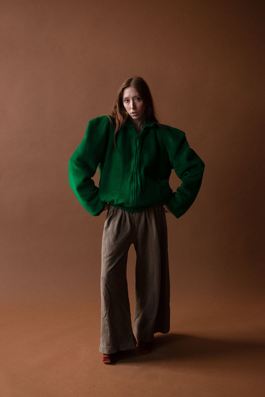 1980s Green Jacket | Norma Kamali