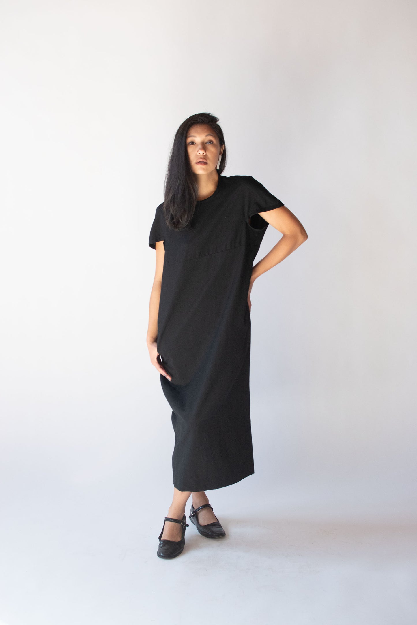 Black Wool Cocoon Dress | Comme Des Garcons F/W 1990