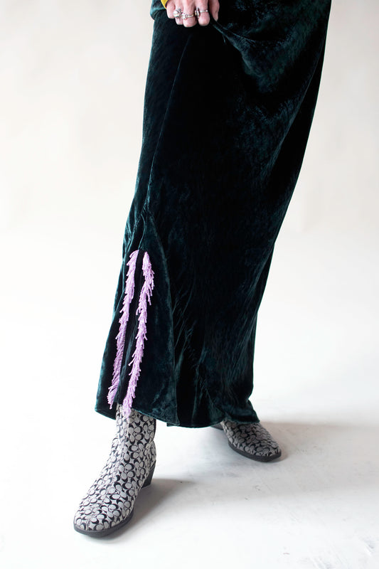 Green Velvet Skirt | Voyage Invest in the Original